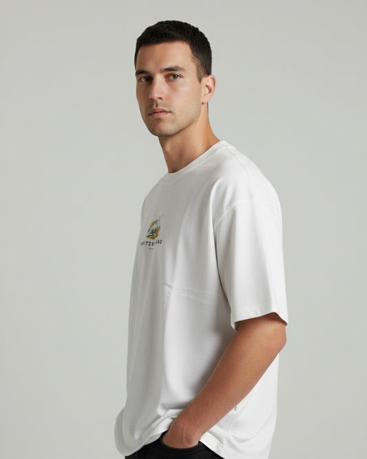 White Oversized T-shirt (Switzerland Edition)