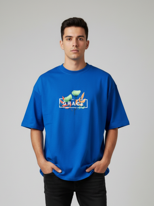 Royal Blue Oversized T-shirt (Grace)
