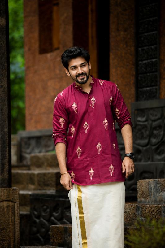 Shankhu Kurta Combo with Dothi SKU: SKU894657803