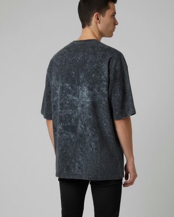 Acid Wash Black Oversized T-shirt