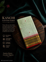 PREMIUM KANCHI COTTON SAREE - PASTEL MINT GREEN
