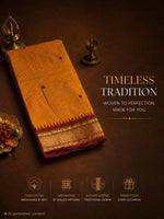 PREMIUM KANCHI COTTON SAREE - DEEP MUSTARD YELLOW