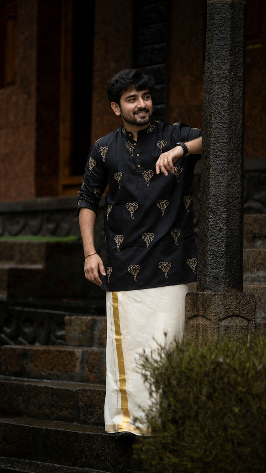 Gajanan Kurta combo with Dhoti SKU: SKU5678948