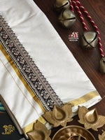 GOLDEN KASAVU LIMITED EDITION PREMIUM DOUBLE COTTON DHOTI RWL013