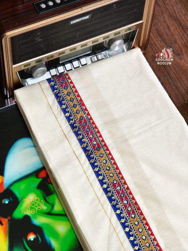 GOLDEN KASAVU LIMITED EDITION PREMIUM DOUBLE COTTON DHOTI RWL011