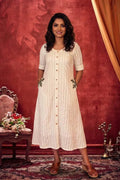 Green Snowflake Applique Pocket Dress