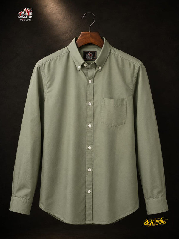 SOLID COLOUR SHIRT - PASTEL GREEN