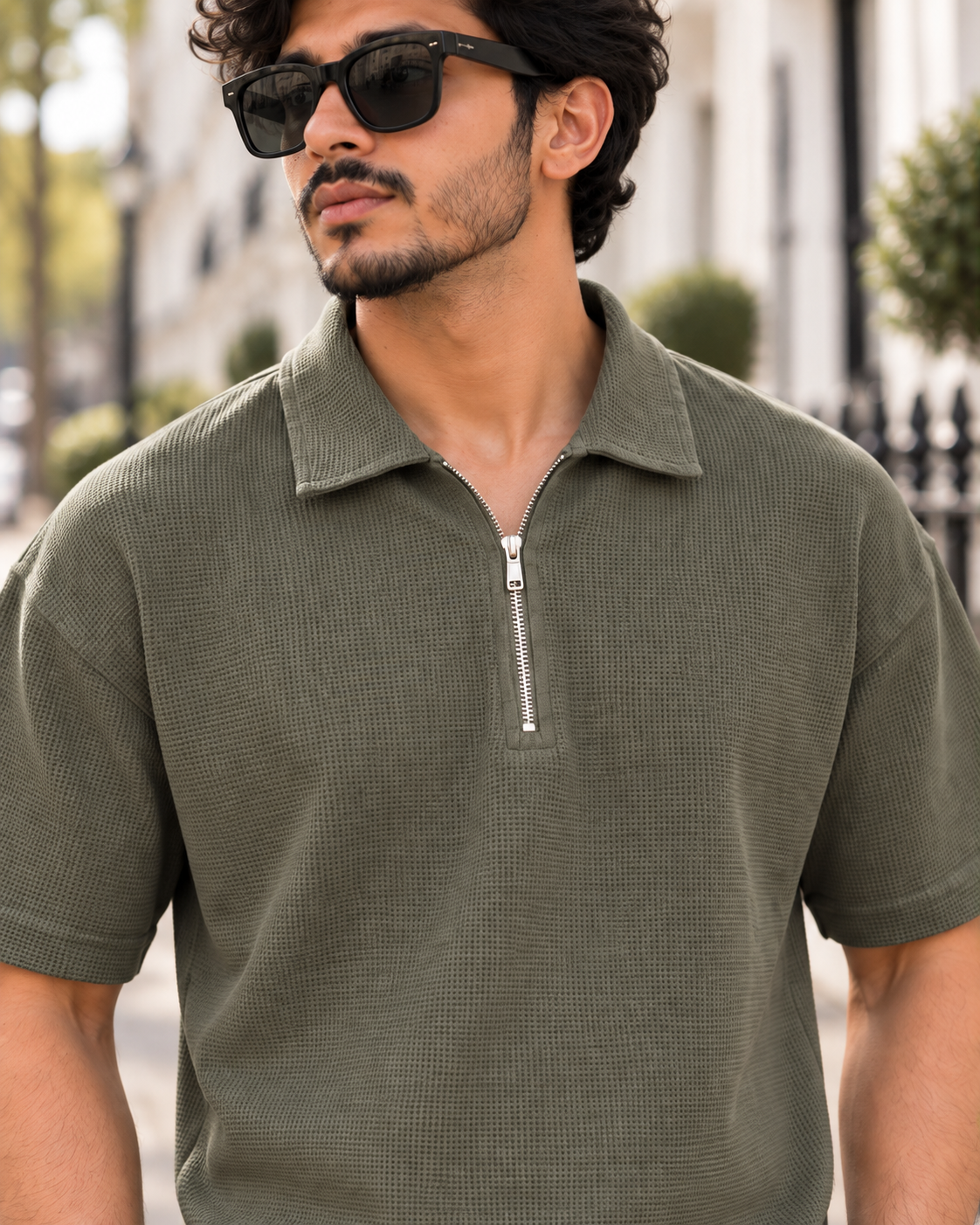 Muted Olive Green Polo T-shirt
