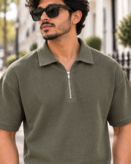 Muted Olive Green Polo T-shirt