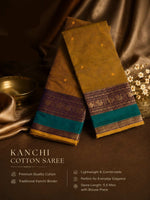 PREMIUM KANCHI COTTON SAREE - ANTIQUE MUSTARD GOLD