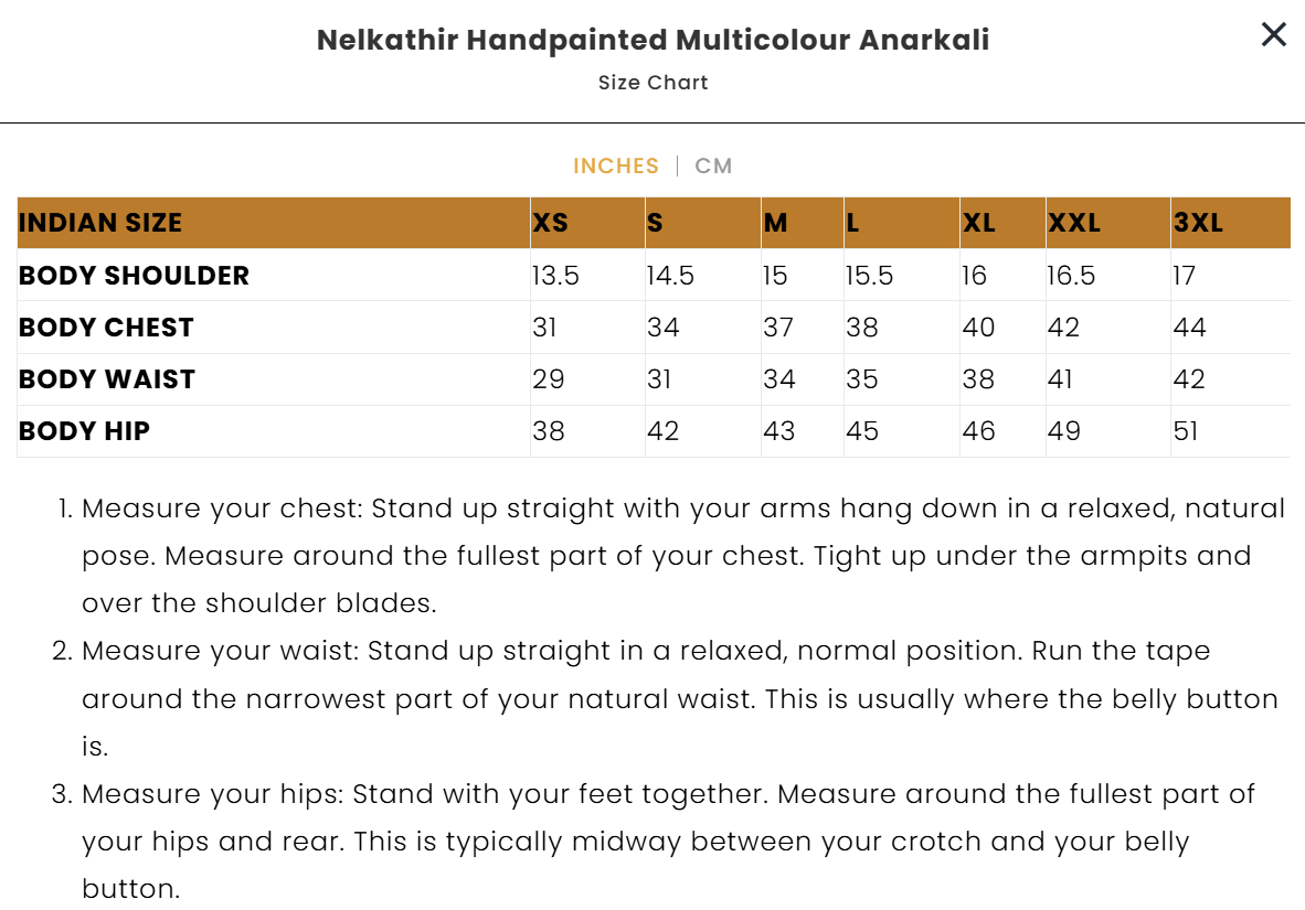 Nelkathir Handpainted Multicolour Anarkali
