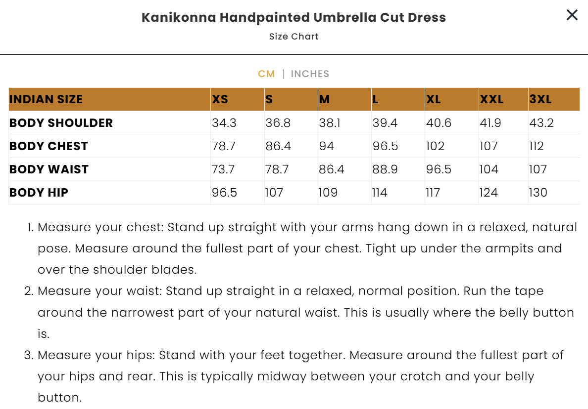 Kanikonna Handpainted Umbrella Cut Dress