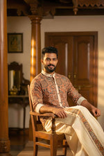 Designer Premium Shirt+ Double kasavu Dhoti Combo RWL035