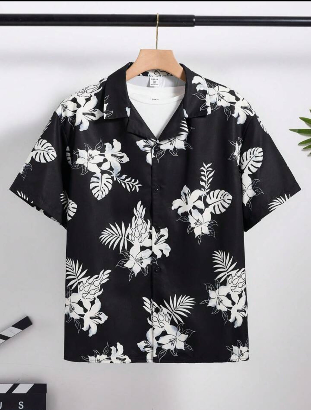 Black floral Printed Shirt