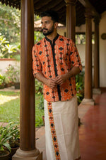 Designer Premium Shirt+ Double kasavu Dhoti Combo RWL036