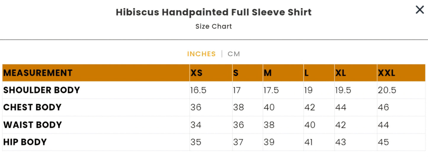 Hibiscus Handpainted Full Sleeve Shirt