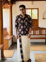 Designer Premium Shirt+ Double kasavu Dhoti Combo RWL039