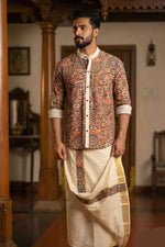 Designer Premium Shirt+ Double kasavu Dhoti Combo RWL035