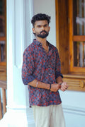 Dark Blue Ajrakh Shirt
