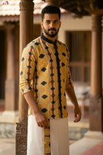 Designer Premium Shirt+ Double kasavu Dhoti Combo RWL031