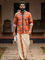 Designer Premium Shirt+ Double kasavu Dhoti Combo RWL032