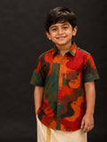 AKSHARAMALA - DESIGNER COTTON SHIRT + DHOTI COMBO FOR KIDS