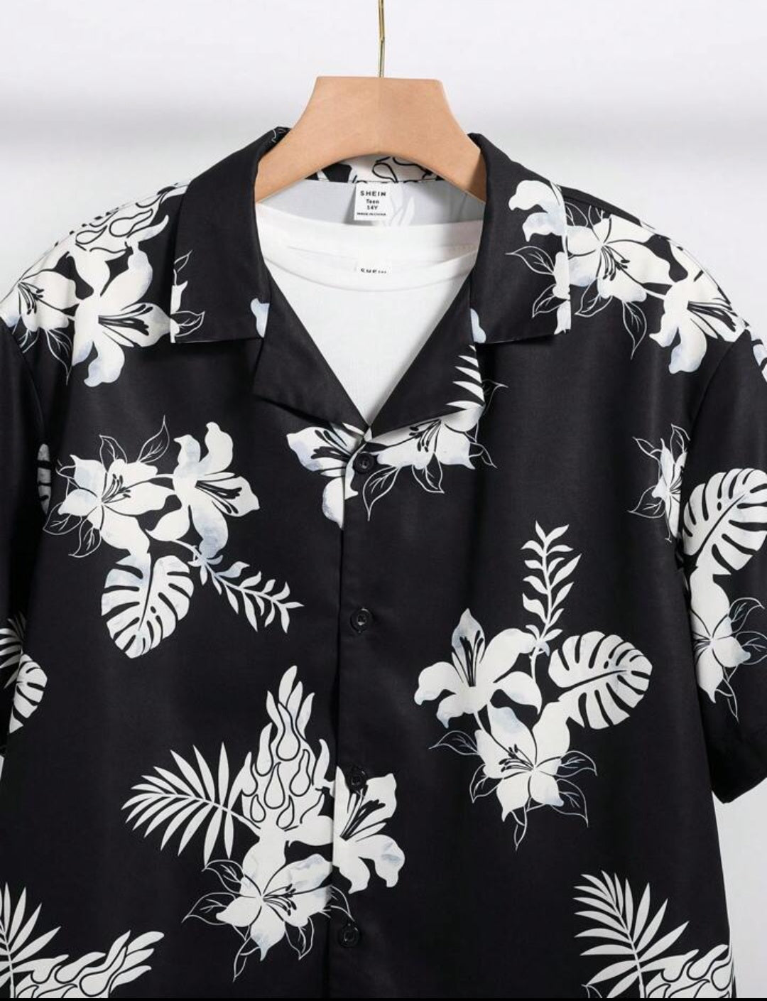 Black floral Printed Shirt