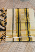 TEMPLE MOTIFS KERALA TISSUE KASAVU SAREE BLACK AND GOLD