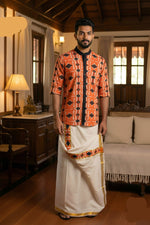 Designer Premium Shirt+ Double kasavu Dhoti Combo RWL036
