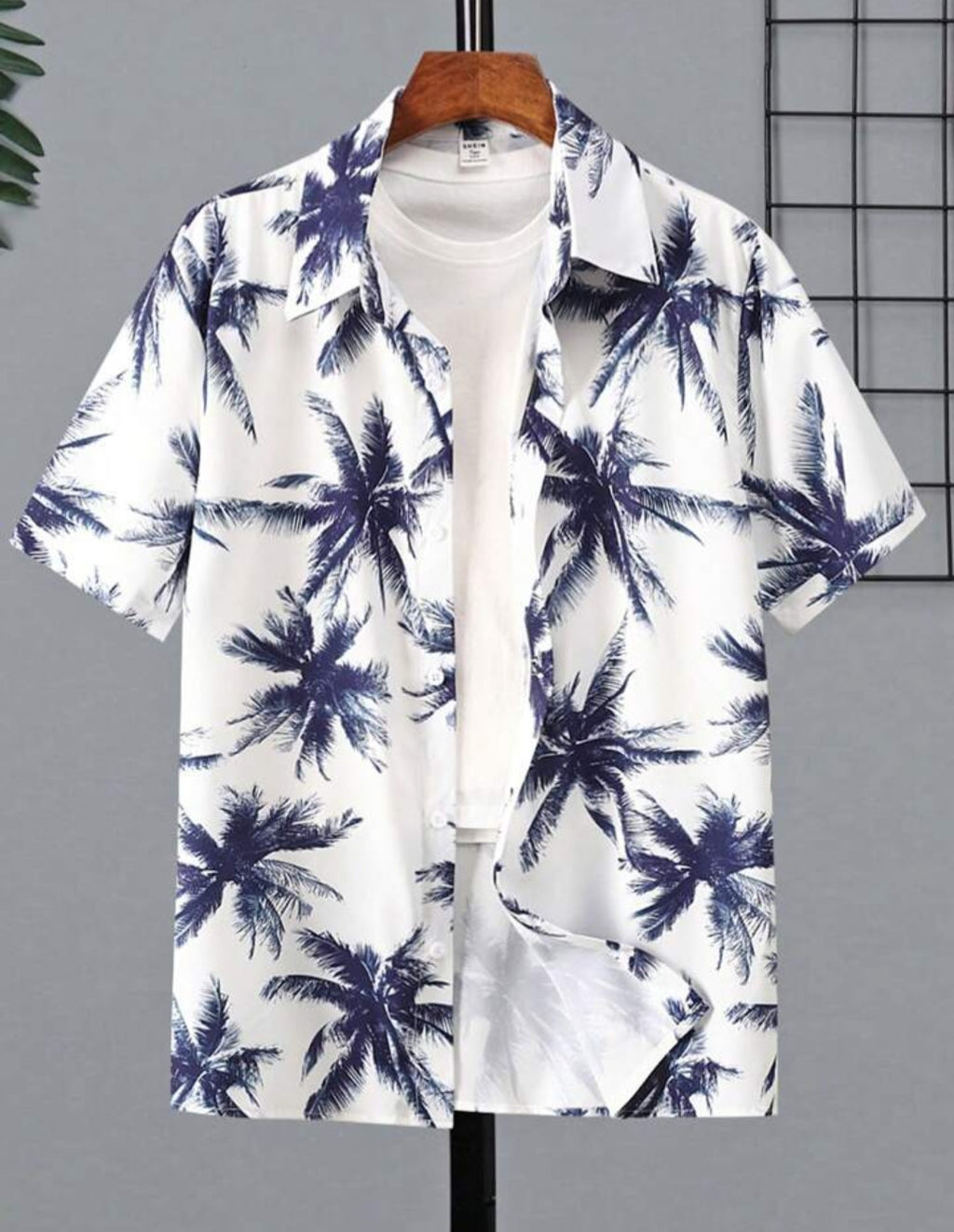 White Floral print Shirts for Men