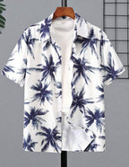 White Floral print Shirts for Men