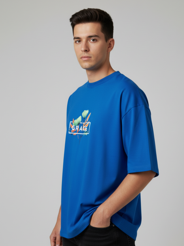 Royal Blue Oversized T-shirt (Grace)